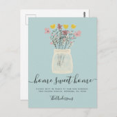 Ankündigung von Blume wechseln Haus Postkarte (Vorne/Hinten)