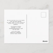 Ankündigung von Blume wechseln Haus Postkarte (Rückseite)