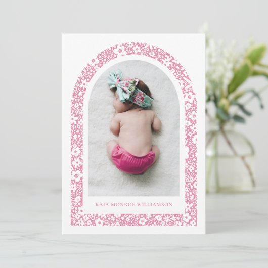 Ankündigung von Blumenstrauß (Stehend Vorderseite)