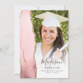 Ankündigung von Blush Gold Agate Foto Abschluss (Vorderseite)