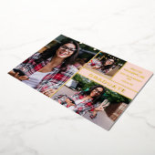 Ankündigung von Blush Pink Gold Foil Foto Abschlus (Gedreht)