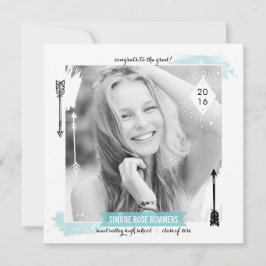 Ankündigung von Boho Chic Foto Graduation