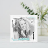 Ankündigung von Boho Chic Foto Graduation (Stehend Vorderseite)