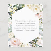 Ankündigung von Boho Foto Pharmacy School Abschlus (Rückseite)