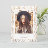 Ankündigung von Boho Pampas Grass Graduate Foto (Stehend Vorderseite)