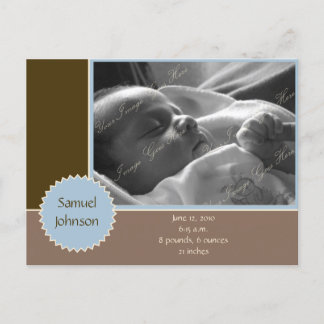 Ankündigung von braunem und blauem Foto (individue