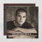 Ankündigung von Brown Leather Boys Foto Abschluss (Vorne/Hinten)