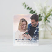 Ankündigung von Budget Beach Foto Verlobung (Stehend Vorderseite)