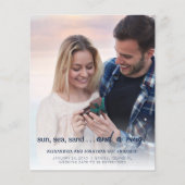 Ankündigung von Budget Beach Foto Verlobung (Vorderseite)