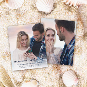 Ankündigung von Budget Beach Foto Verlobung