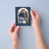 Ankündigung von Budget Navy Blue Save the Date Fot Flyer (Gruppe)