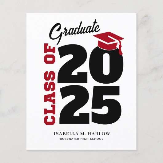 Ankündigung von Budget Red Black Retro Abschluss (Vorderseite)