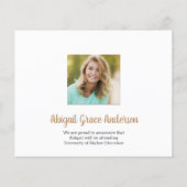 Ankündigung von Budget Simple Gold Foto Abschluss (Rückseite)