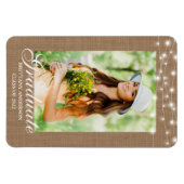 Ankündigung von Burlap Lights Foto Abschluss Magnet (Horizontal)