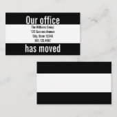 Ankündigung von Bürowechsel Begleitkarte (Vorne/Hinten)