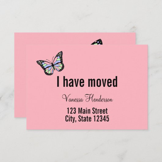 Ankündigung von Butterfly Custom Pink Moving (Vorne/Hinten)