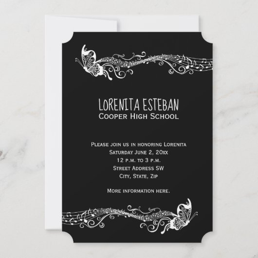 Ankündigung von Butterfly Music Graduate Foto (Rückseite)