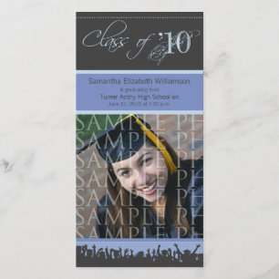 Ankündigung von Cap & Gown Abschluss Foto (lilac)