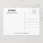 Ankündigung von Chalkboard Foto Graduation Party (Rückseite)