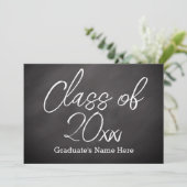 Ankündigung von Chalkboard Script-Abschlüssen (Stehend Vorderseite)