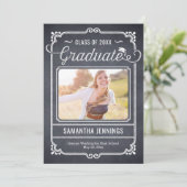 Ankündigung von Chalked Frame-Abschluss (Stehend Vorderseite)