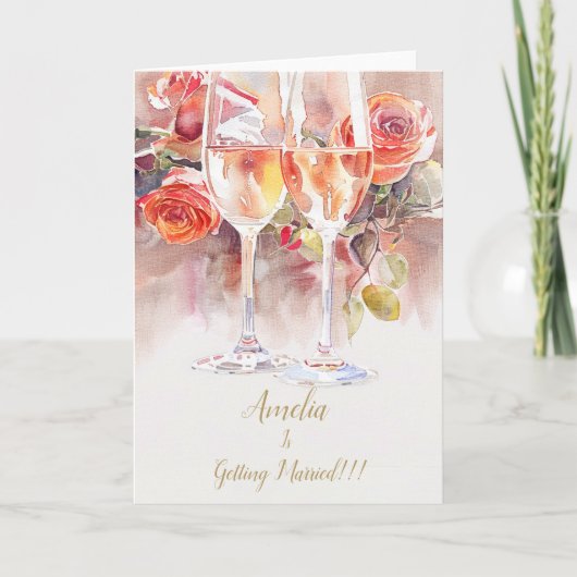 Ankündigung von Champagne & Rose Verlobung (Vorderseite)
