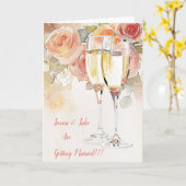 Ankündigung von Champagne & Rose Verlobung (Gelbe Blume)