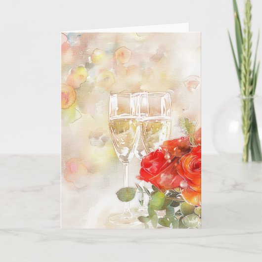 Ankündigung von Champagne & Rose Verlobung (Vorderseite)