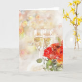 Ankündigung von Champagne & Rose Verlobung (Gelbe Blume)