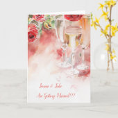 Ankündigung von Champagne & Rose Verlobung (Gelbe Blume)