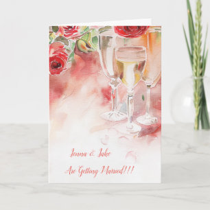 Ankündigung von Champagne & Rose Verlobung