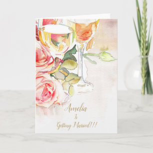 Ankündigung von Champagne & Rose Verlobung