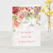 Ankündigung von Champagne & Rose Verlobung (Gelbe Blume)