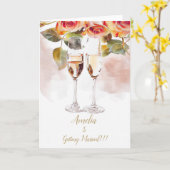 Ankündigung von Champagne & Rose Verlobung (Gelbe Blume)