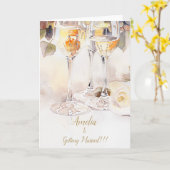 Ankündigung von Champagne & Rose Verlobung (Gelbe Blume)