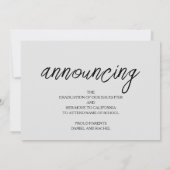 Ankündigung von Chic Abschluss Foto (Rückseite)