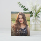 Ankündigung von Chic Abschluss Foto Postkarte (Stehend Vorderseite)