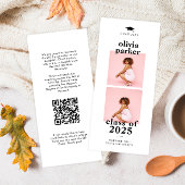 Ankündigung von Chic Foto Collage QR Code Abschlus