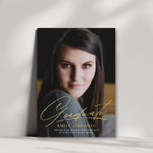 Ankündigung von Chic Gold Script Foto Abschluss