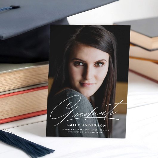 Ankündigung von Chic Gold Script Foto Abschluss