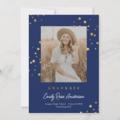 Ankündigung von Chic Gold Stars Blue Foto Abschlus (Vorderseite)