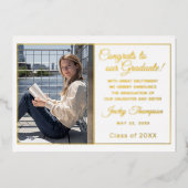 Ankündigung von Chic Minimalistisch Gold Foil Absc (Vorderseite)