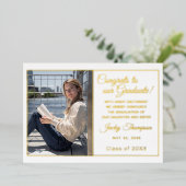 Ankündigung von Chic Minimalistisch Gold Foil Absc (Stehend vorne)