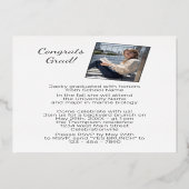 Ankündigung von Chic Minimalistisch Gold Foil Absc (Rückseite)