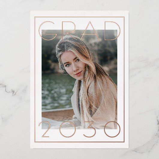 Ankündigung von Chic Minimalistisch Gold Foil Absc (Vorderseite)