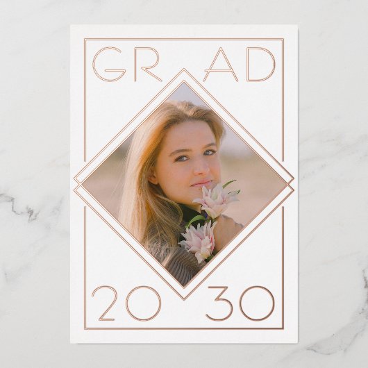 Ankündigung von Chic Minimalistisch Gold Foil Absc (Vorderseite)