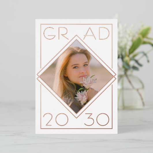 Ankündigung von Chic Minimalistisch Gold Foil Absc (Stehend vorne)