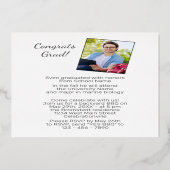 Ankündigung von Chic Minimalistisch Gold Foil Absc (Rückseite)