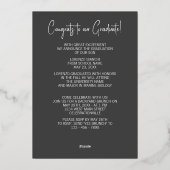 Ankündigung von Chic Minimalistisch Gold Foil Absc (Rückseite)