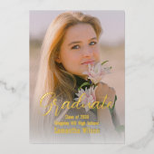 Ankündigung von Chic Minimalistisch Gold Foil Absc (Vorderseite)